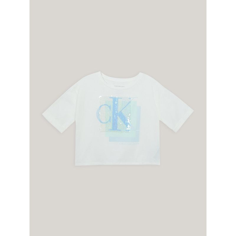 CALVIN KLEIN - Polera Niña Layered Blanco Calvin Klein