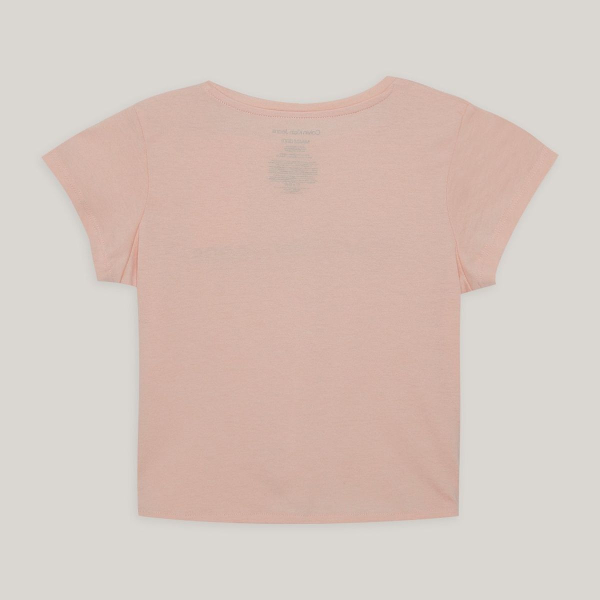 CALVIN KLEIN - Polera Niña Shiny Overlay Rosado Calvin Klein