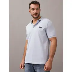 CALVIN KLEIN - Polo Stretch Slim Azul