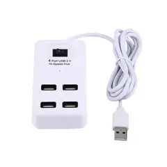 GENERICO - Hub Usb 2.0 Alta Velocidad 4 Puertos 480 Mbps Con Switch