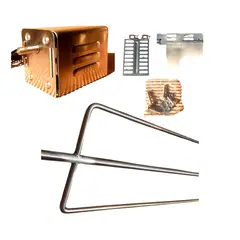 GENERICO - Set Asador 35kg Motor Spiedo + Tridente Acero Inox