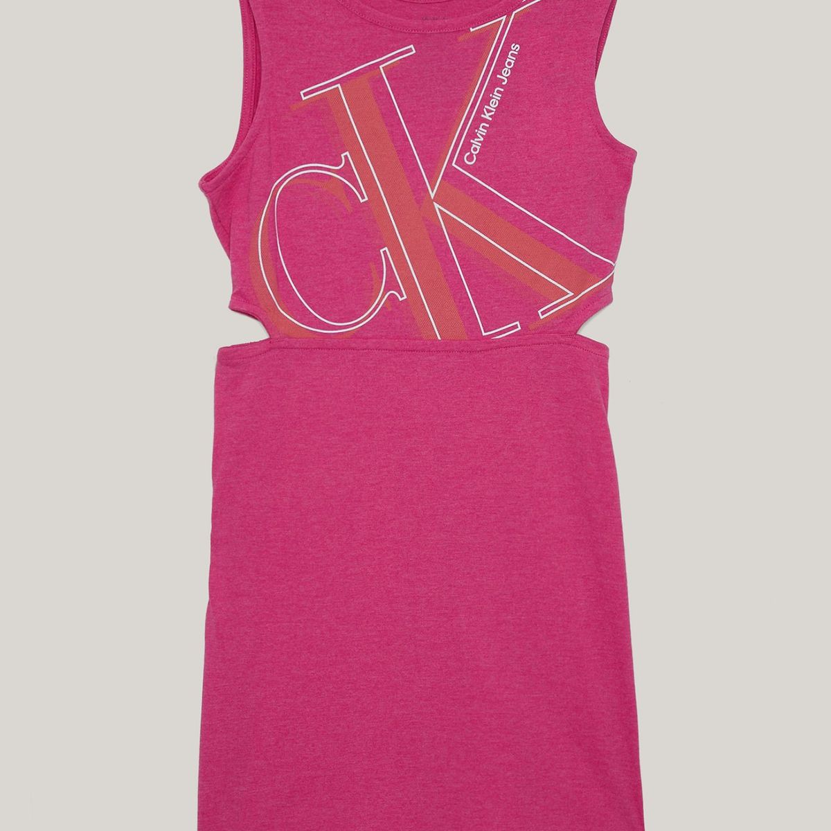CALVIN KLEIN - Vestido Niña Cut Out Fucsia Calvin Klein