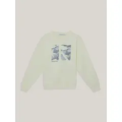 CALVIN KLEIN - Polerón Niño Serenity Monogram Verde