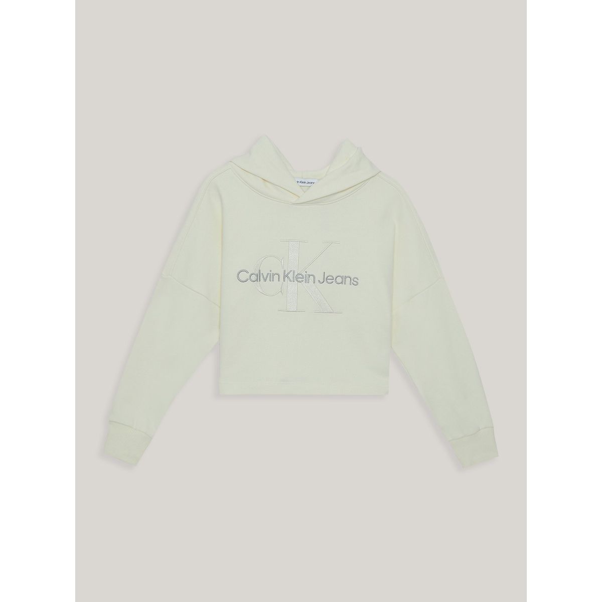 CALVIN KLEIN - Polerón con Gorro Niña Monogram Beige Calvin Klein