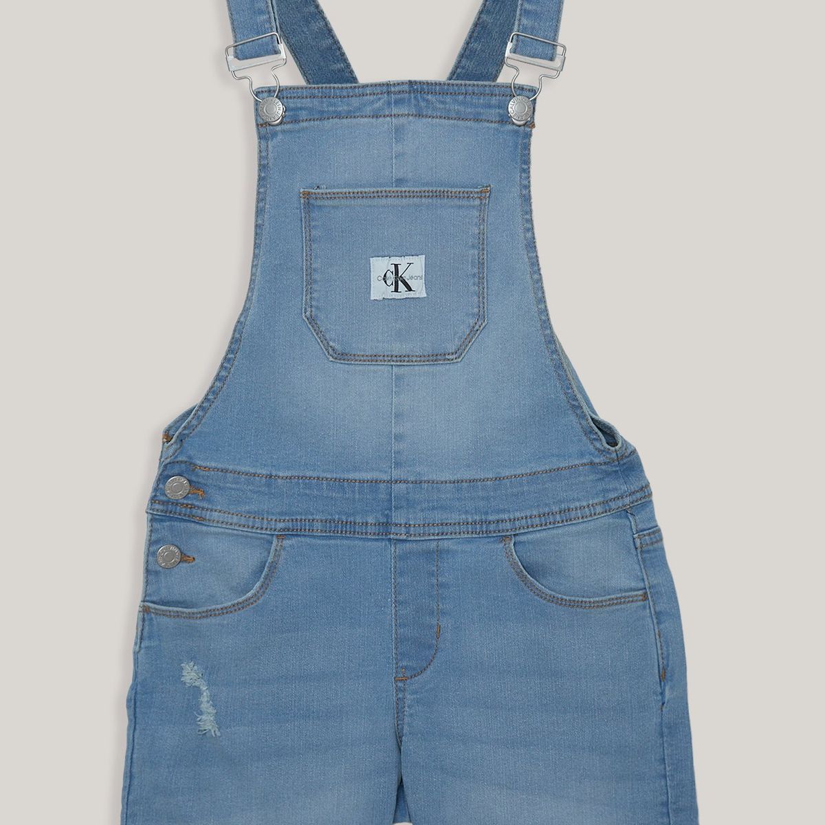 CALVIN KLEIN - Overol Niña Cuffed Azul Calvin Klein