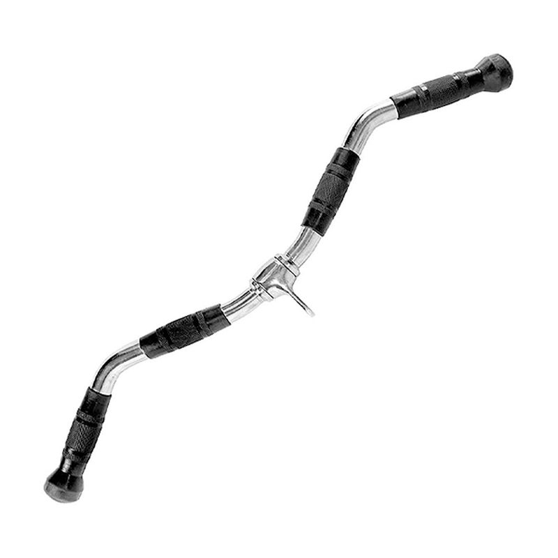 SDFIT - Barra Doble Curva Cromada Tomada De Goma 74 Cm