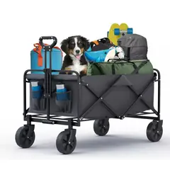 GENERICO - Carrito De Compras Plegable Ideal Para Camping Pro Max Color Negro