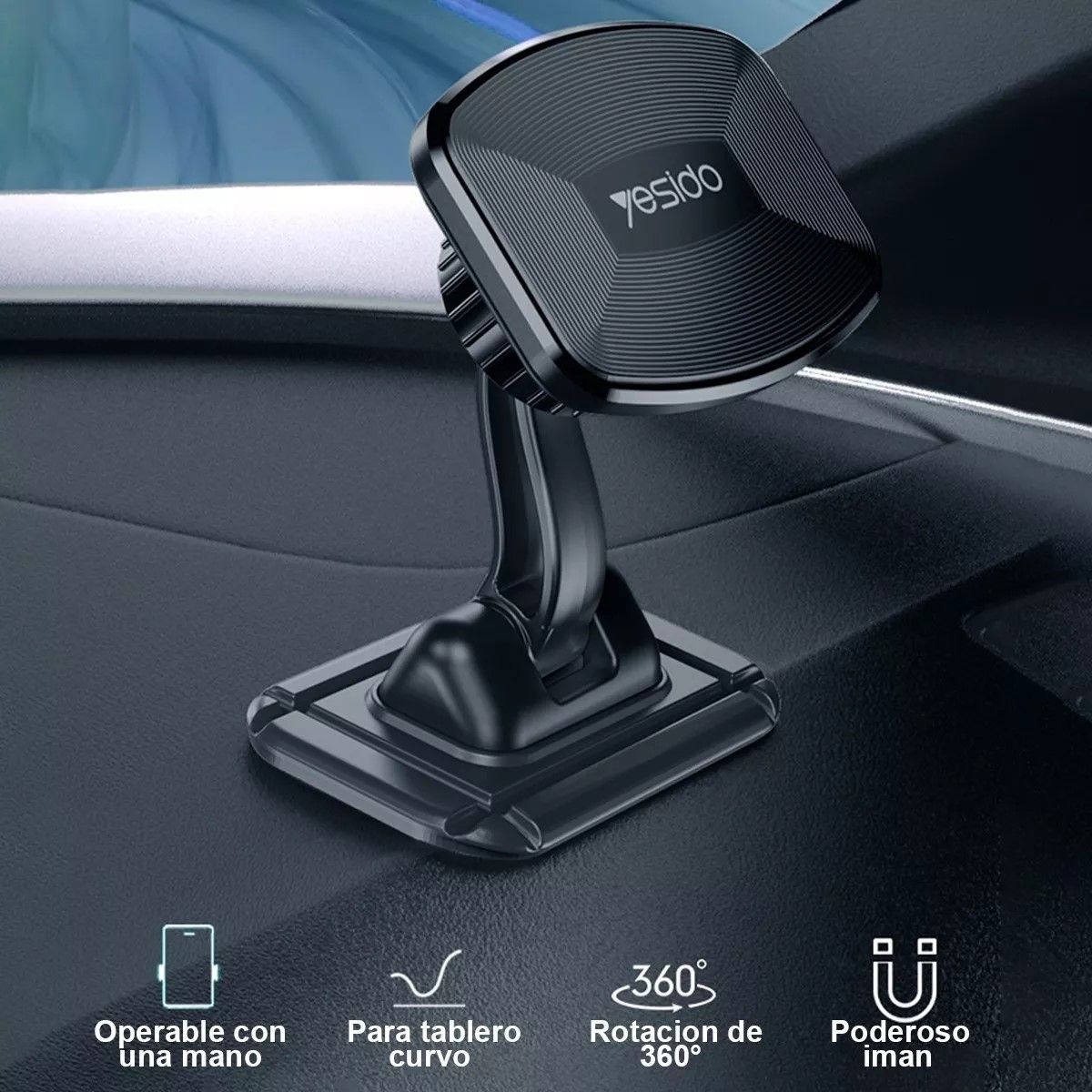 YESIDO - Soporte Celular Auto Porta Teléfono Magnético Yesido C129