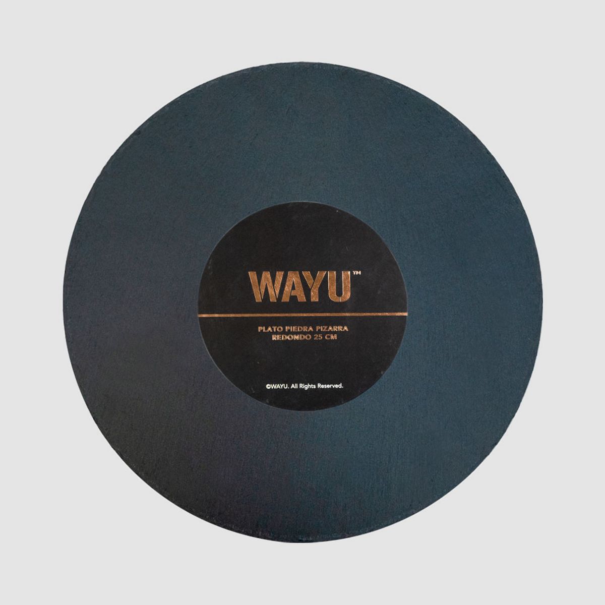 WAYU - Plato Redondo Piedra Pizarra 25 Cm Wayu