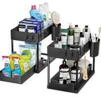 2 unidades - Organizador Deslizante para Lavaplatos, Baño, Cocina o Closet