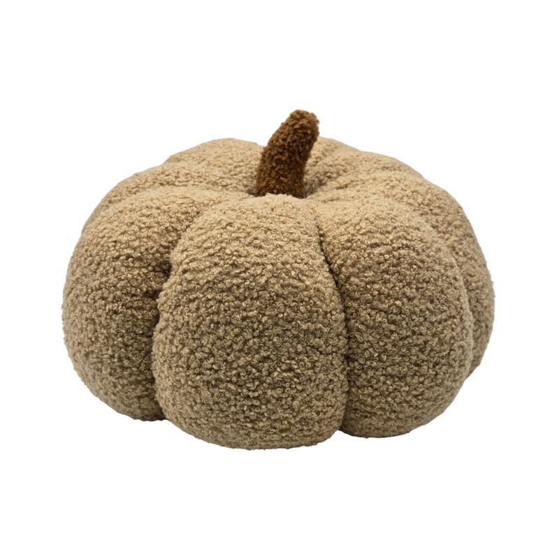 GENERICO - Cojin Decorativo Peluche Forma De Zapallo Calabaza Colores - Cafe.