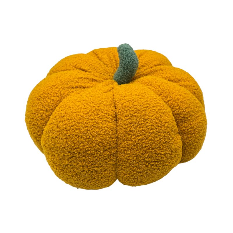 GENERICO - Cojin Decorativo Peluche Forma De Zapallo Calabaza Colores - Naranja.