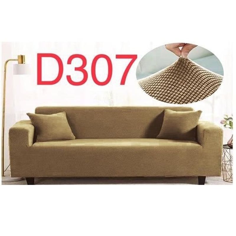 ANGELES DEL HOGAR - Fundas Para Sofa Cubresillones Texturisado cuadrille 4 cuerpos Café