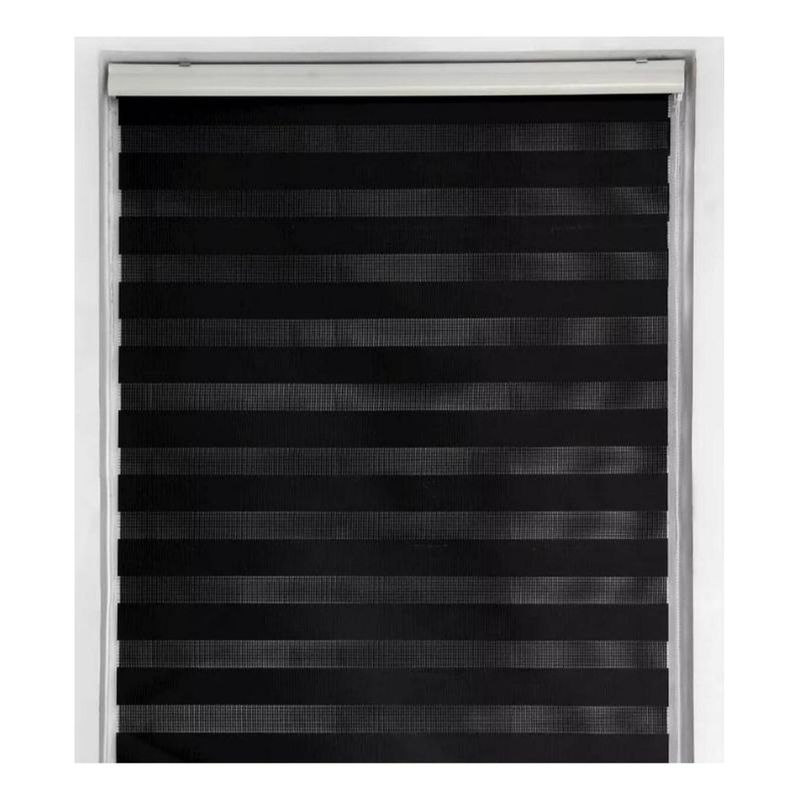 IMPORTCLICK - Cortina Roller Dúo Zebra Negra 140x220 CM IMPORTCLICK