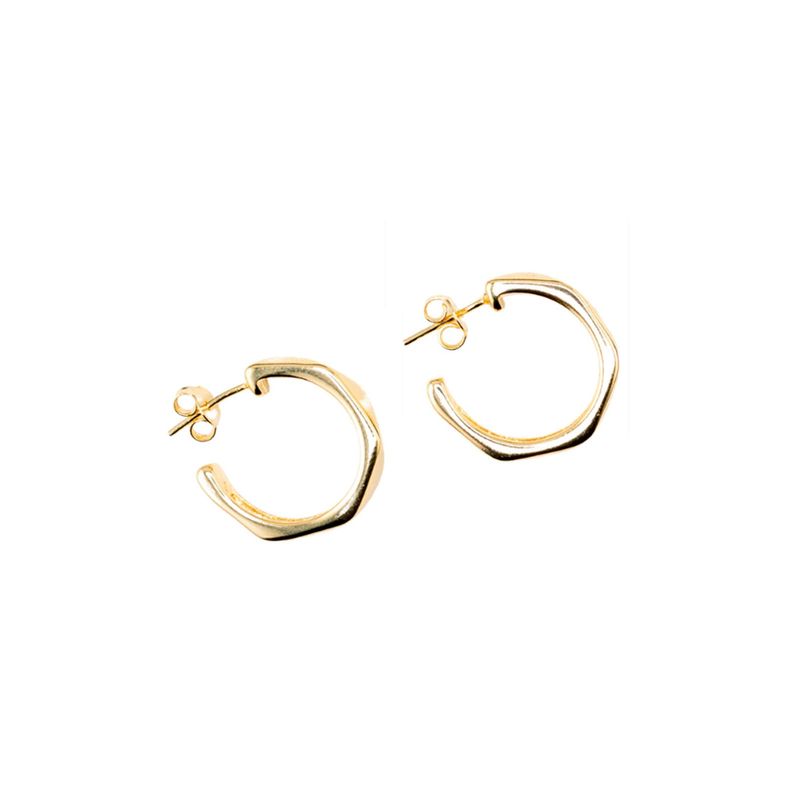 JOYAS MONTERO - Aros Amanda Gold Baño de Oro de 24 k