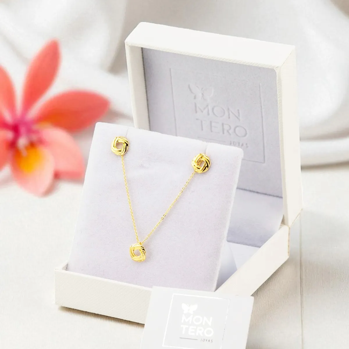 JOYAS MONTERO - Conjunto Blanca Gold Con Baño Oro 24k