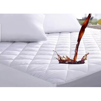 Imagen 2 del producto Cubrecolchon Acolchado Impermeable 2 Plazas - Blanco