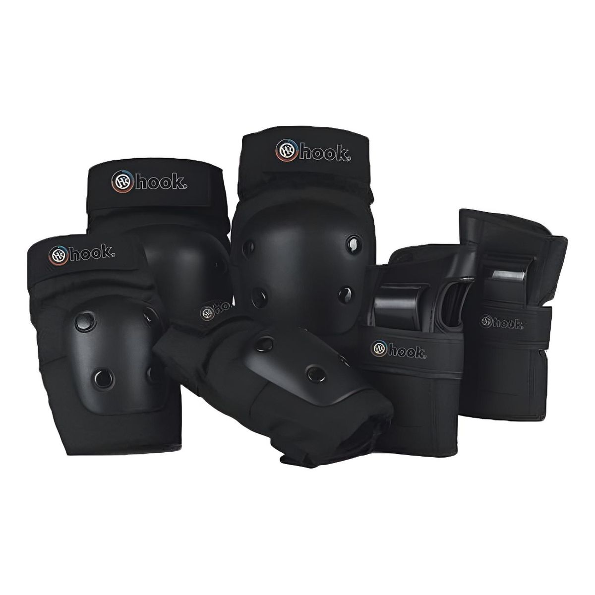 HOOK - Set Protecciones Pro Hook Adulto Rodillera Codera Muñequera