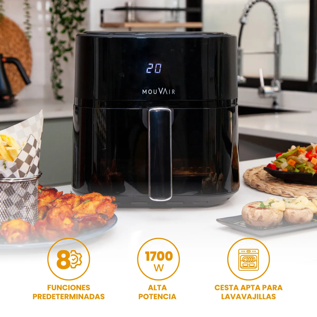 MOUVAIR - Freidora de Aire Mouvair Clear Fry 6 L