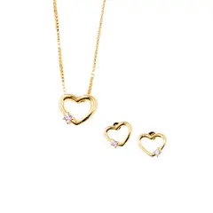 JOYAS MONTERO - Conjunto Mila Gold Baño de Oro Con Circon Blanco