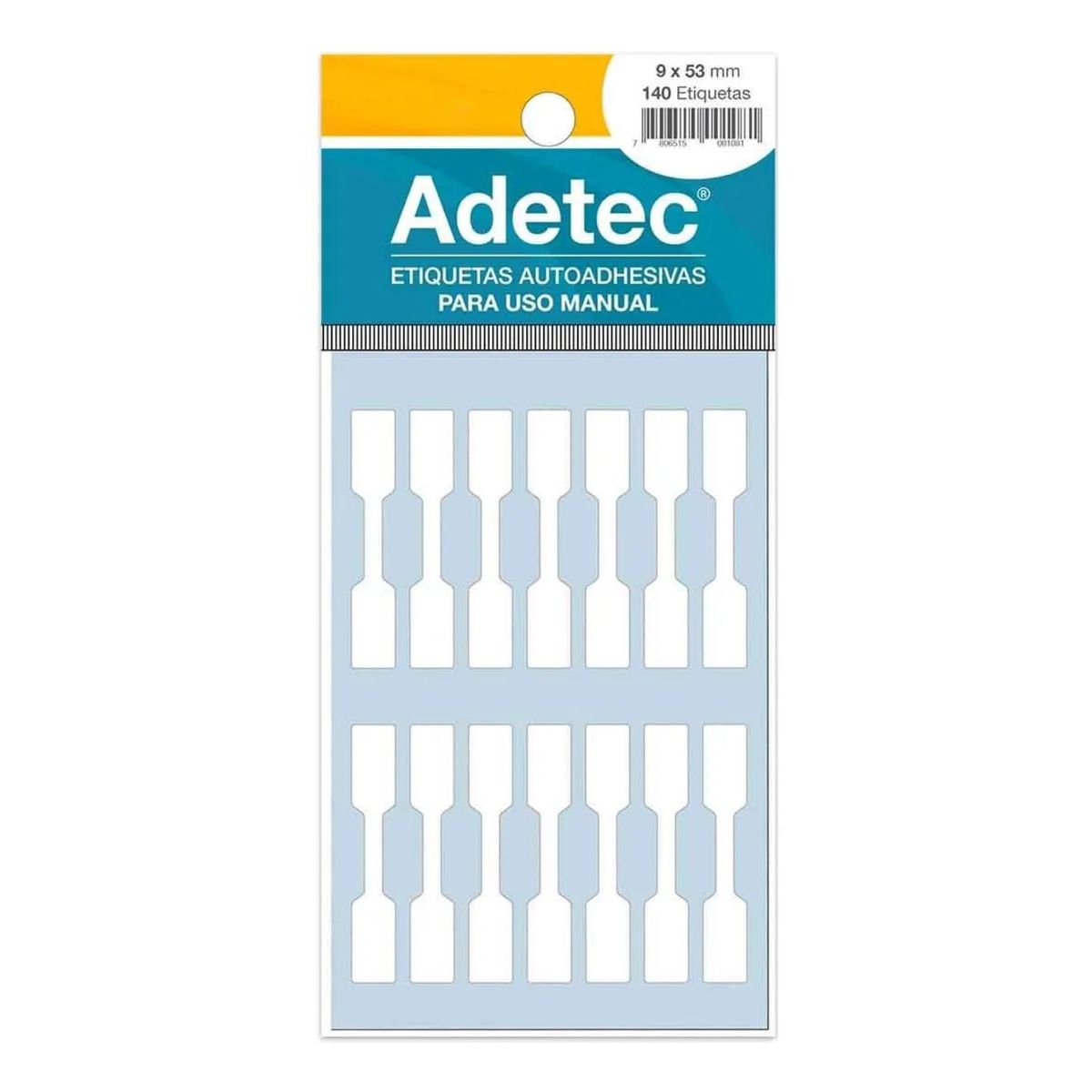 ADETEC - Etiquetas Manual Blanca Para Joyas 9x53 mm 10 Hojas - 136