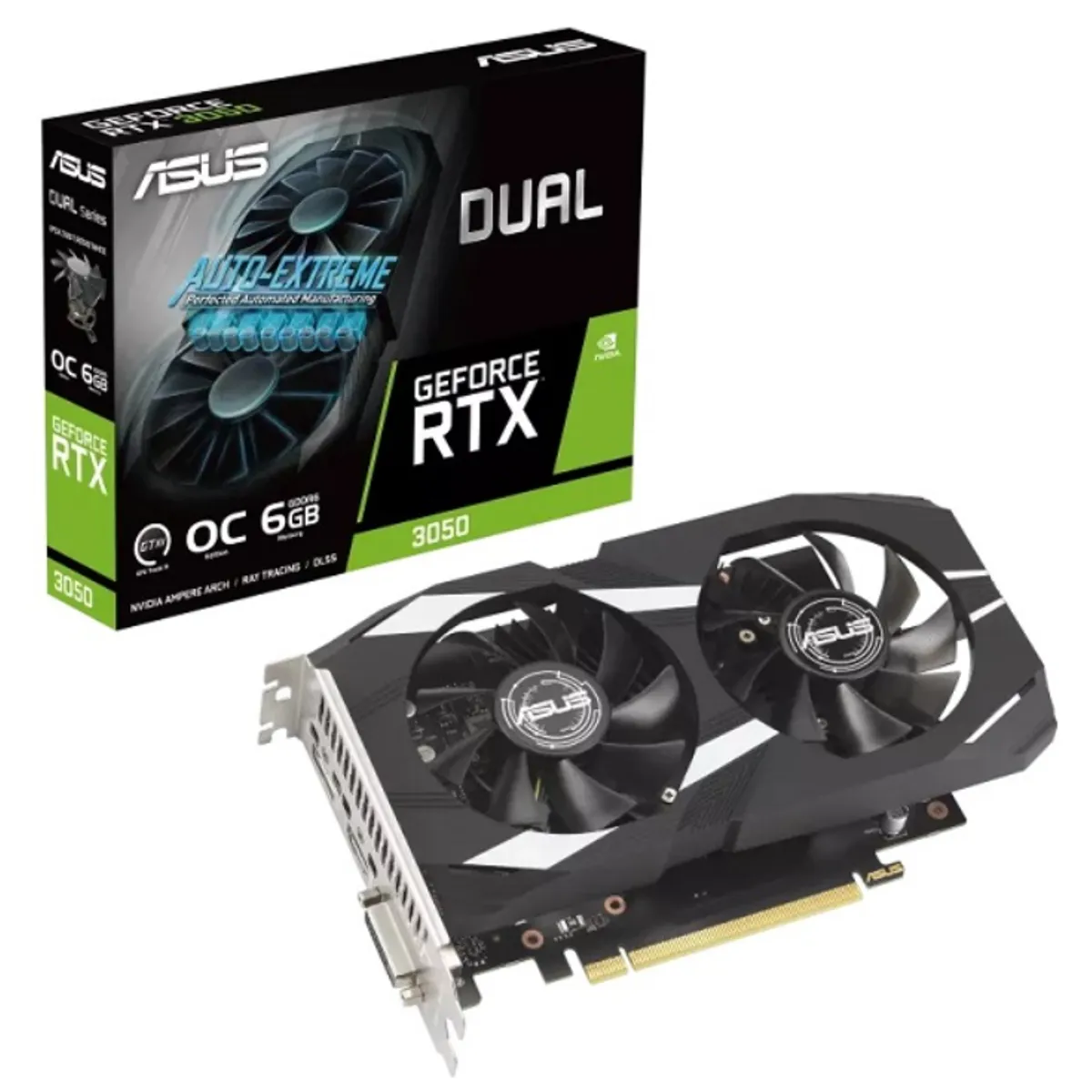 ASUS - Tarjeta de Video - ASUS DUAL-RTX3050-O6G - 6 GB GDDR6 (96-bit)
