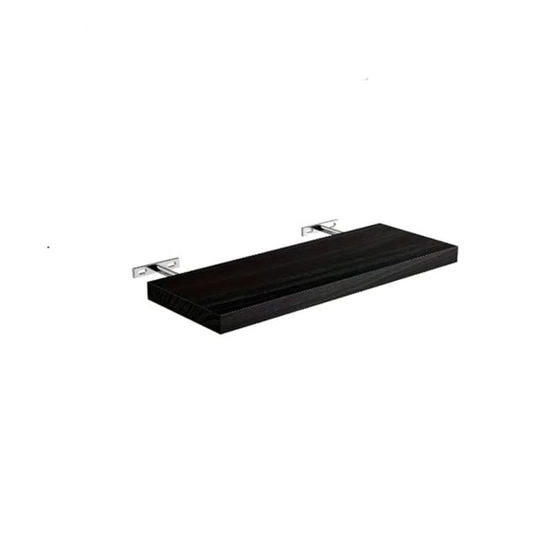 VGO - Estante flotante de Madera Negro 23x80x4cm vgo