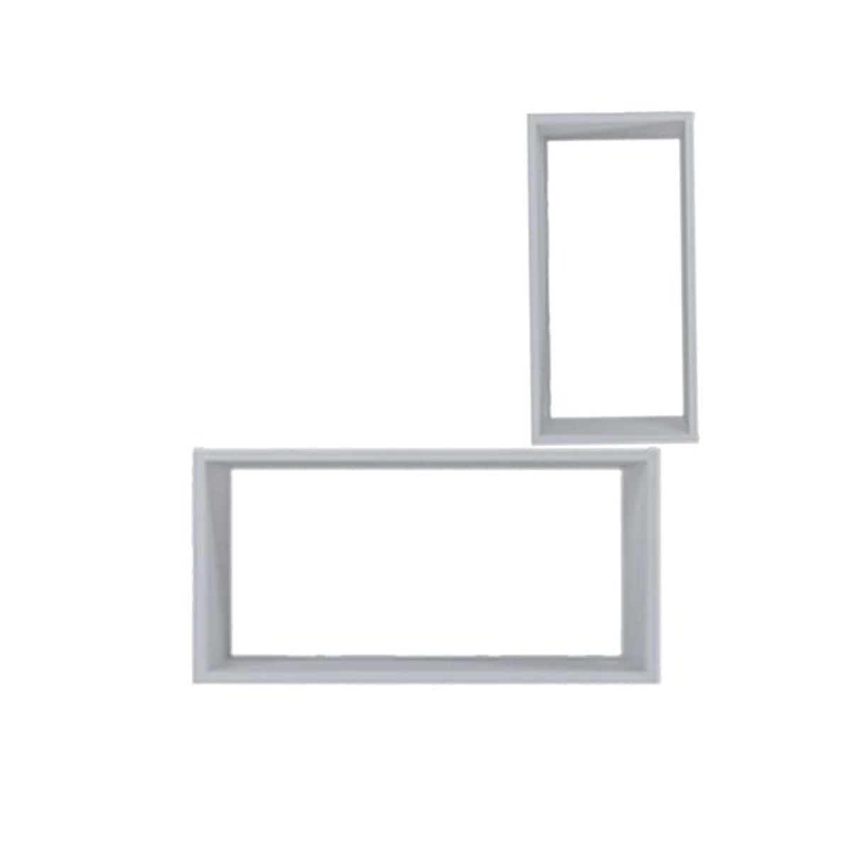 VGO - Estante flotante de Madera Blanco 40x27x12cm vgo