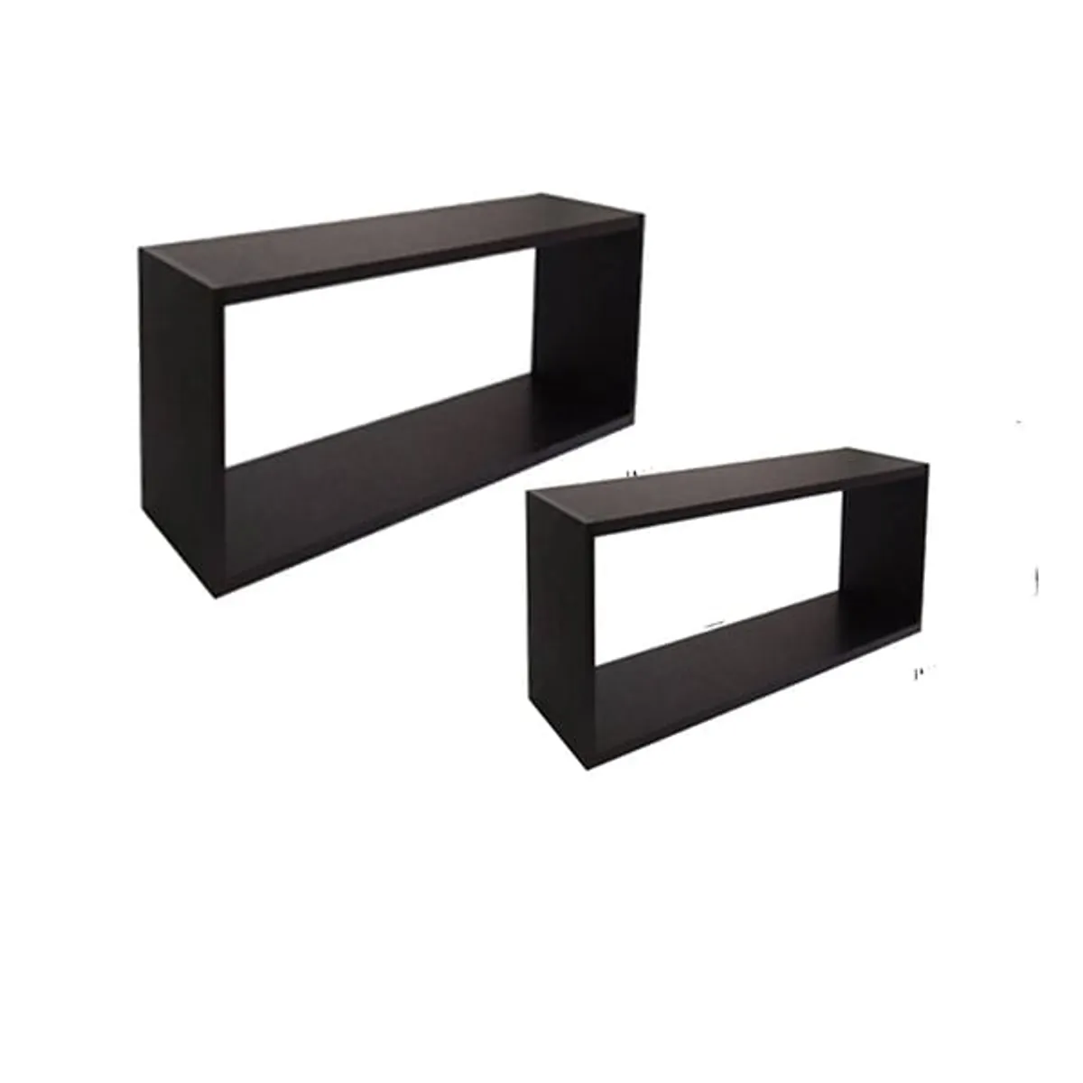 VGO - Estante flotante de Madera Negro 40x27x12cm vgo