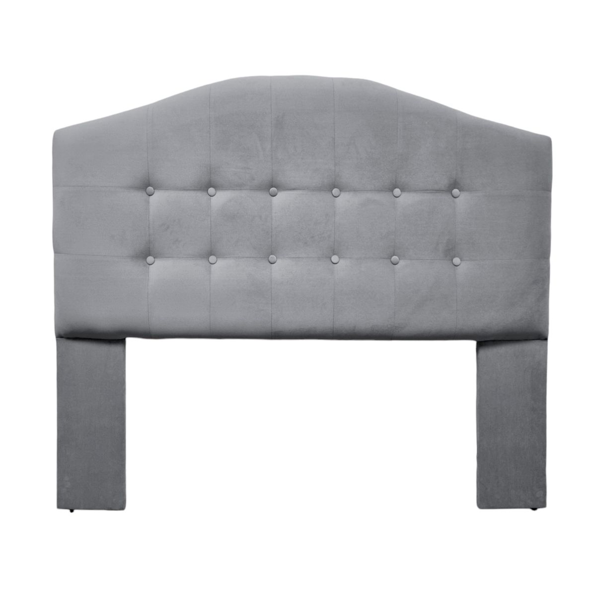 GENERICO - Respaldo De Cama 2 Plazas Madrid Felpa Gris