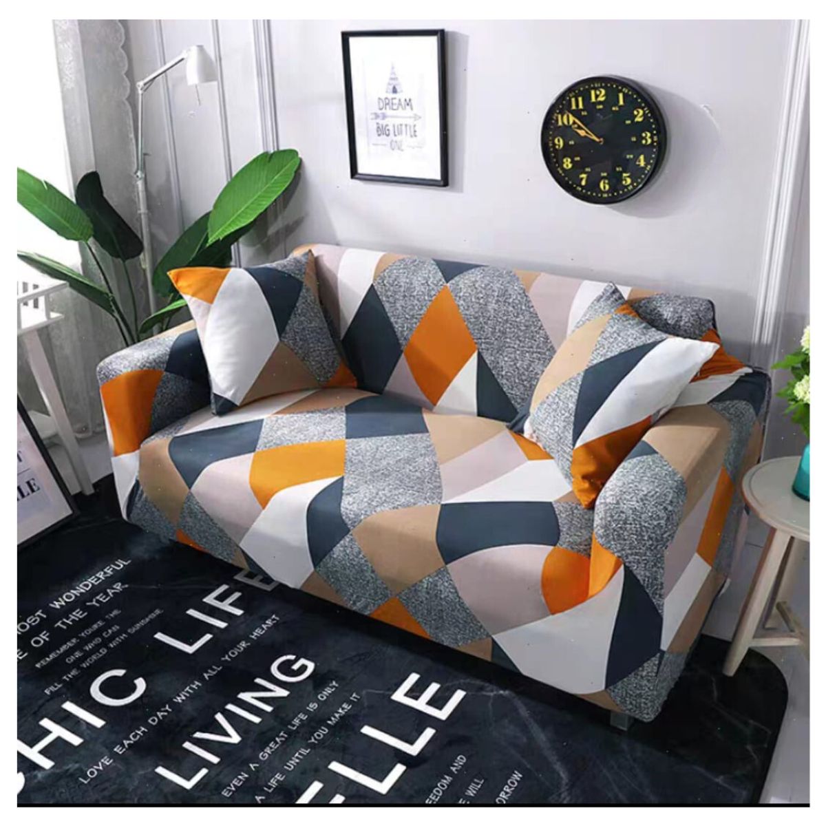 GENERICO - Funda Elástica Cubre Sillón Sofá 3 Cuerpos Diseños