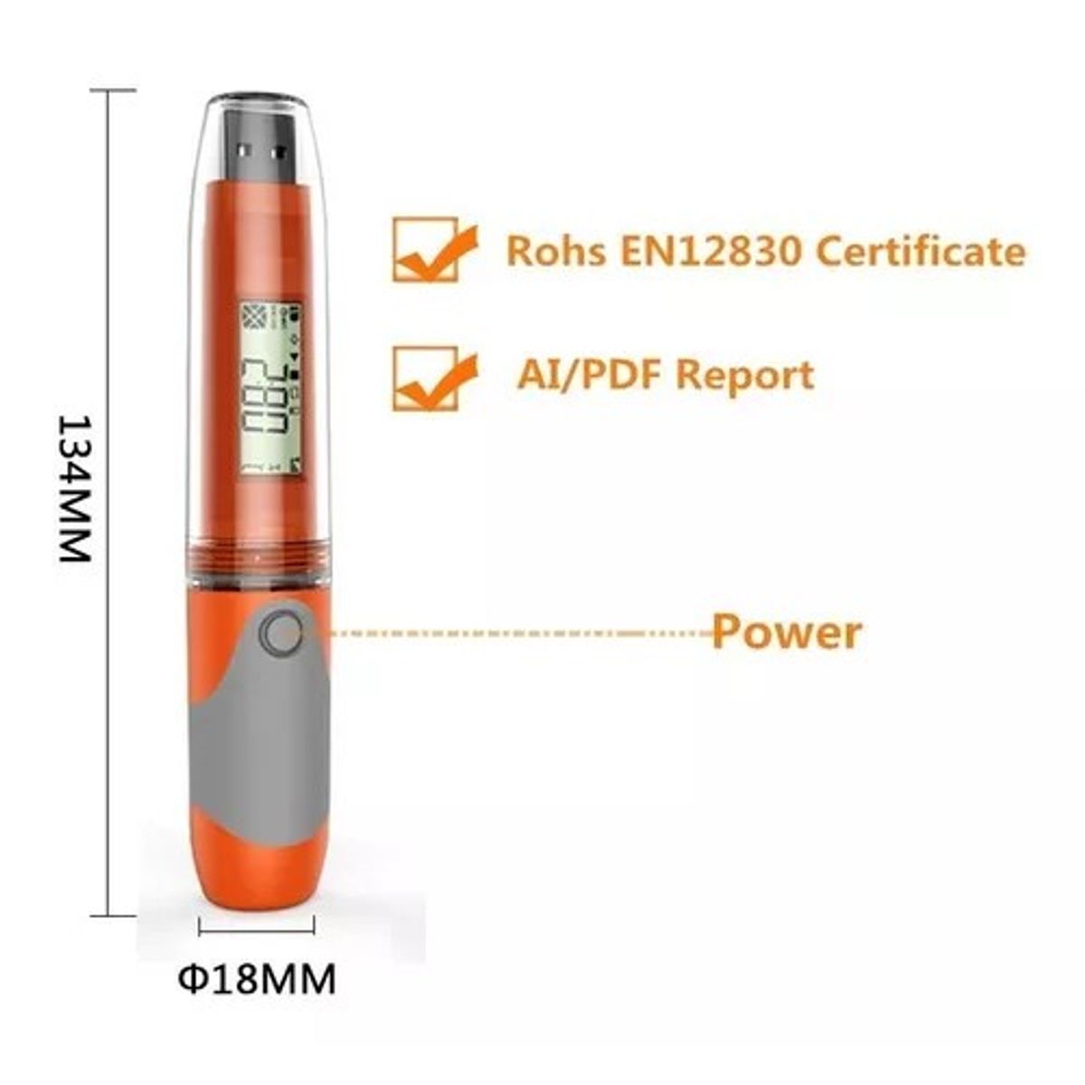 GENERICO - Datalogger Rc-51 Registrador De Datos De Temperatura Usb