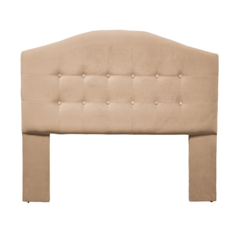 GENERICO - Respaldo De Cama 2 Plazas Madrid Felpa Beige