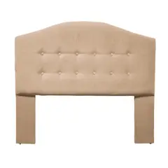 GENERICO - Respaldo De Cama 2 Plazas Madrid Felpa Beige