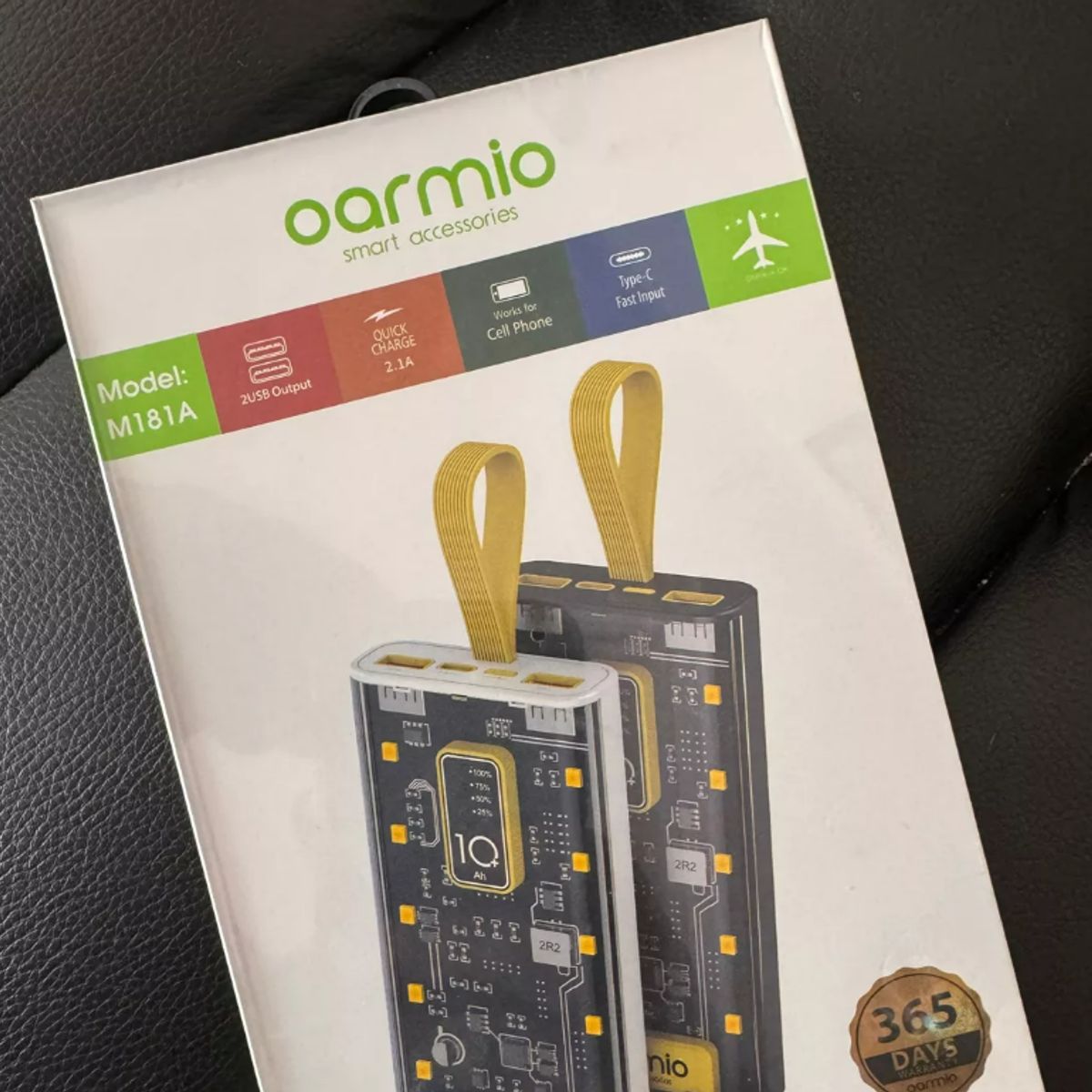 GENERICO - Power Bank 10000 Mah Linterna Carga Rapida Portatil Oarmio