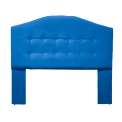 GENERICO - Respaldo De Cama 2 Plazas Madrid Felpa Azul