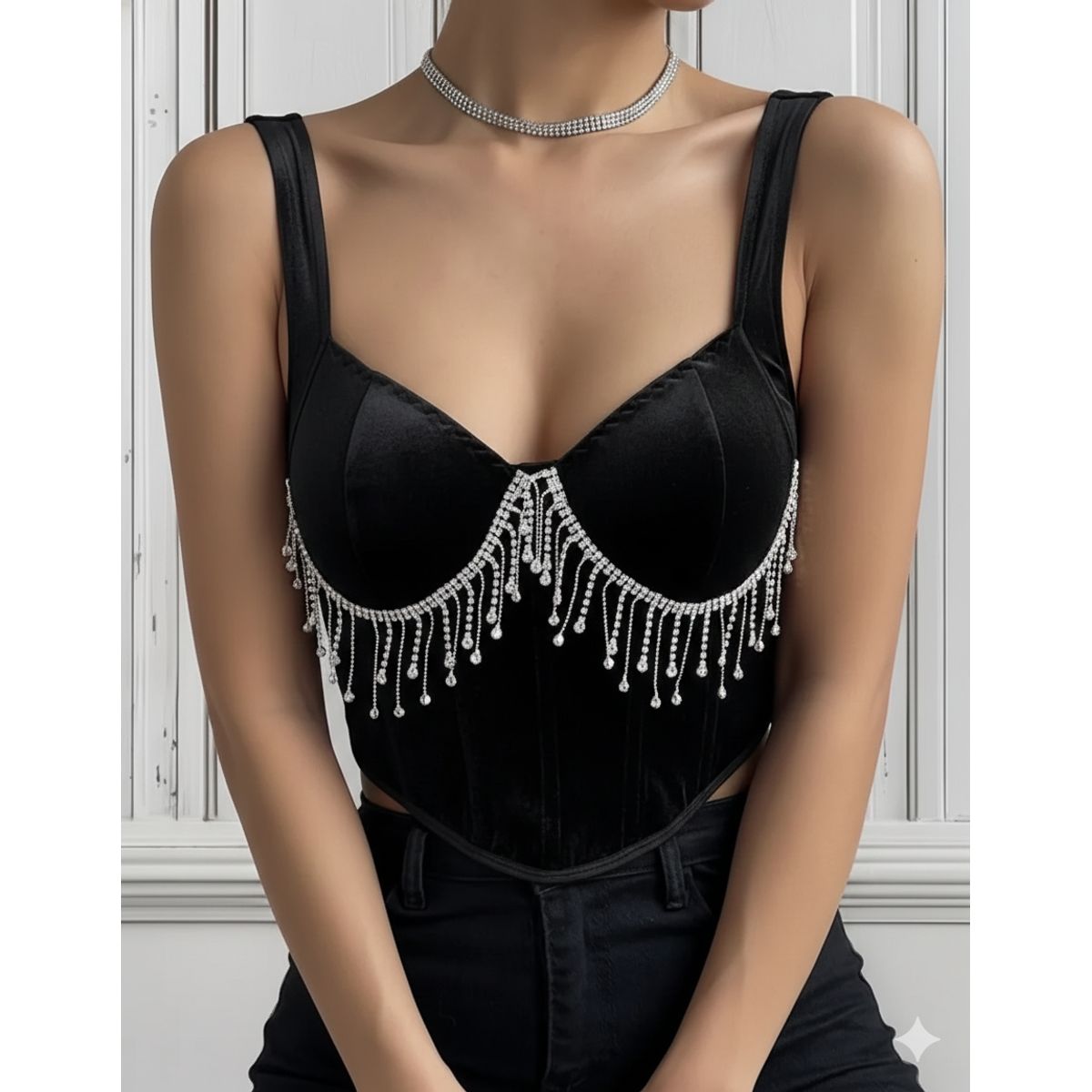 GARSIL - Peto Crop Top Con Tirantes Para Mujer - Tela Tipo Seda
