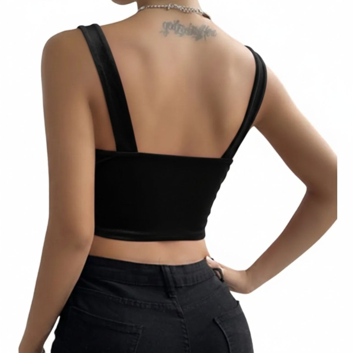 GARSIL - Peto Crop Top Con Tirantes Para Mujer - Tela Tipo Seda