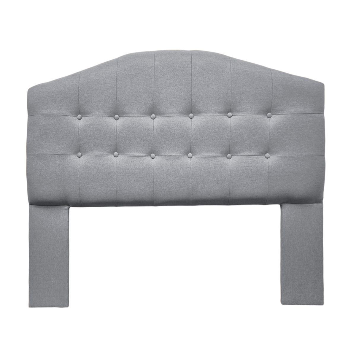 MBC - Respaldo De Cama 2 Plazas Madrid Tela Lino Gris Claro