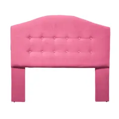 GENERICO - Respaldo De Cama 2 Plazas Madrid Felpa Rosado