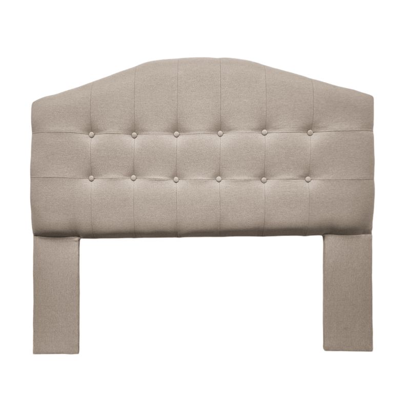 GENERICO - Respaldo De Cama 2 Plazas Madrid Tela Lino Beige