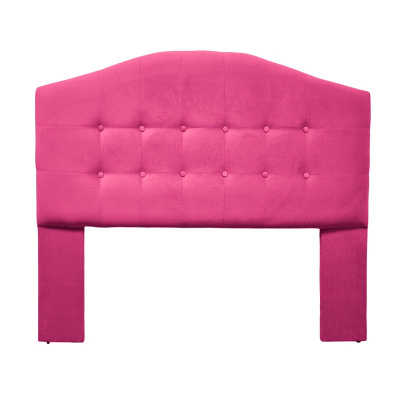 GENERICO - Respaldo De Cama 2 Plazas Madrid Felpa Fucsia