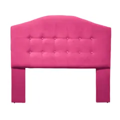 GENERICO - Respaldo De Cama 2 Plazas Madrid Felpa Fucsia