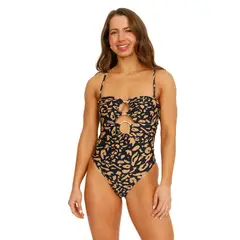 H2O WEAR - Traje de Baño Mujer Entero Naomi Animal - Negro
