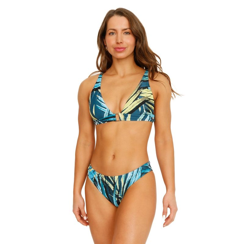 H2O WEAR - Traje de Baño Mujer Bikini Laura H2O Wear Hojas Azul - Azul