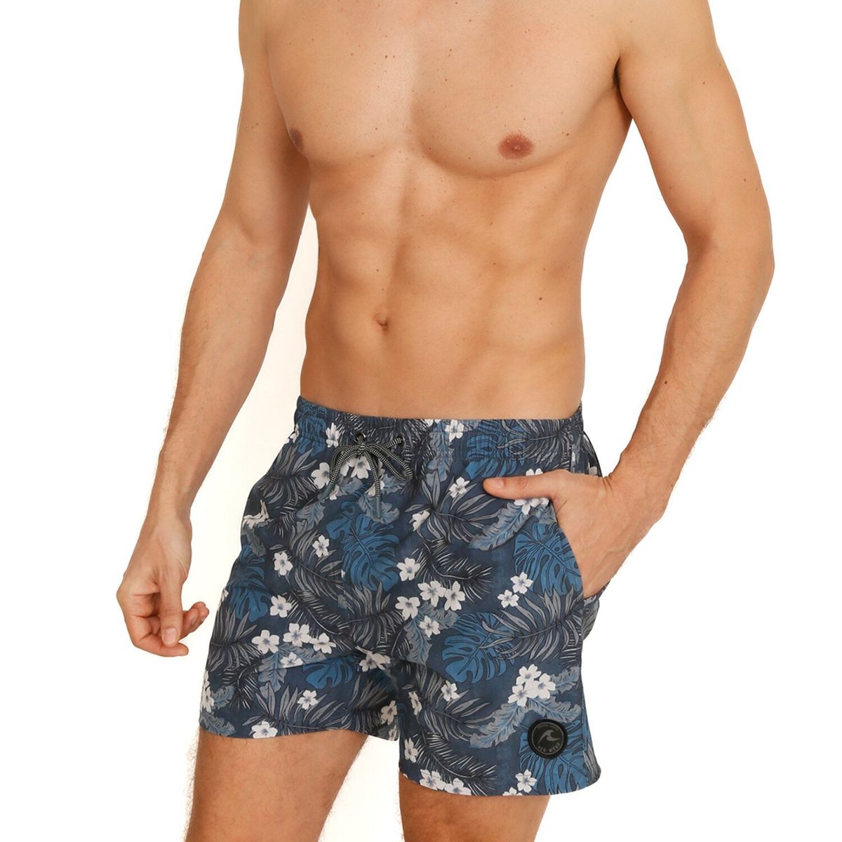 H2O WEAR - Traje de Baño Hombre Short California Flores H2O Wear - Azul