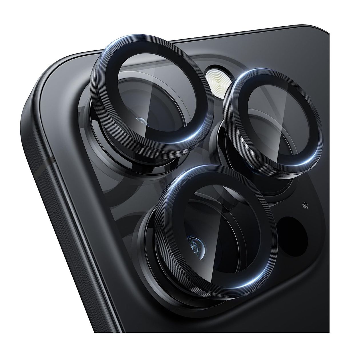 GENERICO - Protector de Lentes Para iPhone 16 Pro-16 Pro Max - Negro