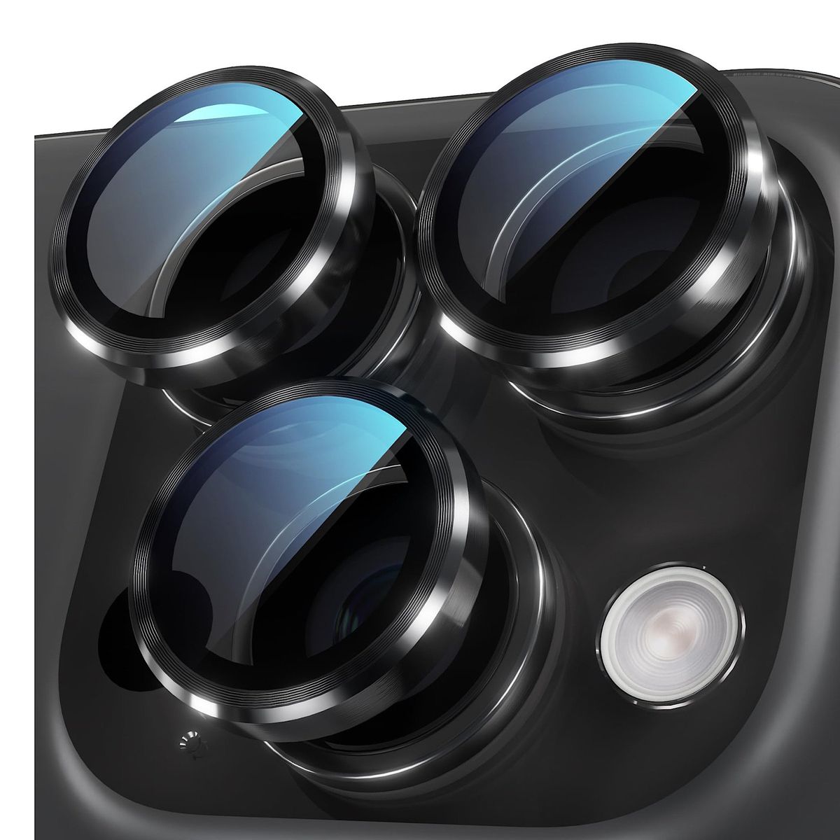 GENERICO - Protector de Lentes Para iPhone 16 Pro-16 Pro Max - Negro