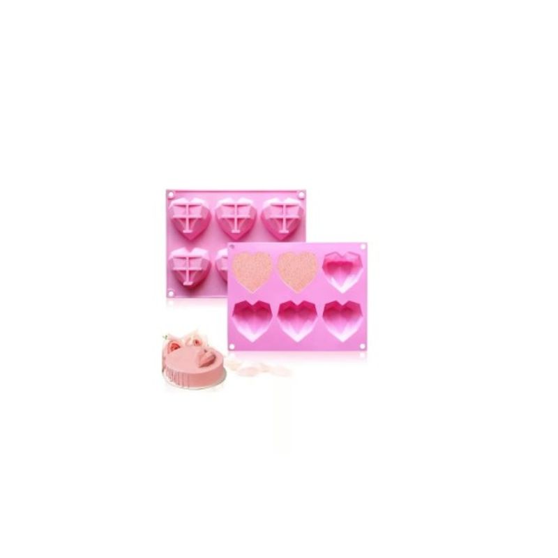 GENERICO - Molde Corazon Diamante Molde De Silicona Corazón Chocolate