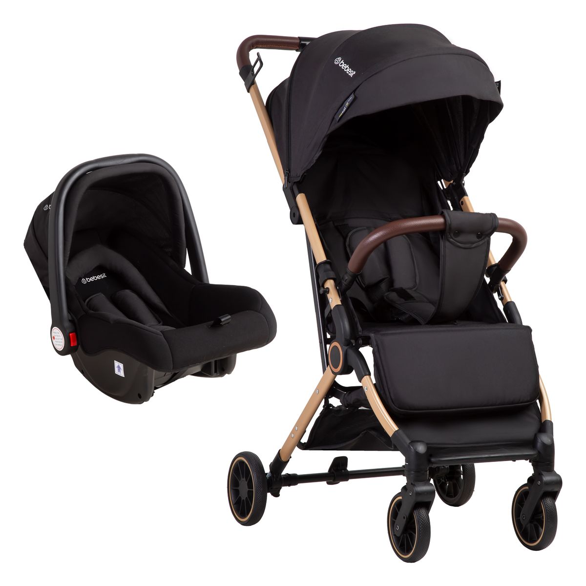 BEBESIT - Coche Maleta Compacto Travel System Soho Negro Bebesit